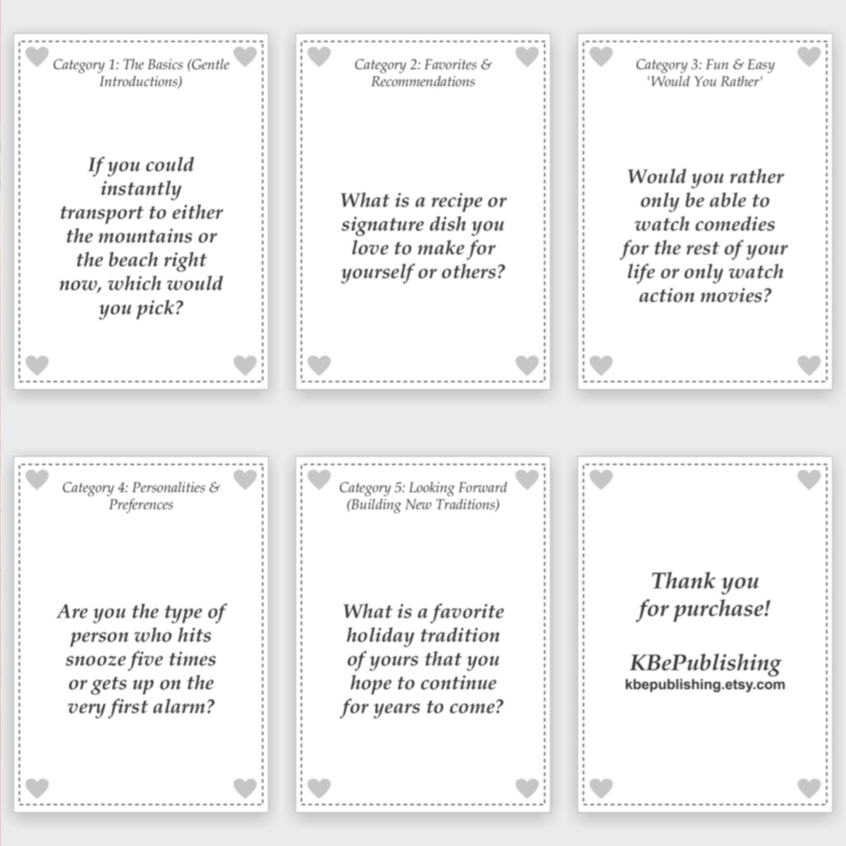 Blended Family Deck: Gentle Icebreakers & Getting to Know You | Printable PDF - View 4