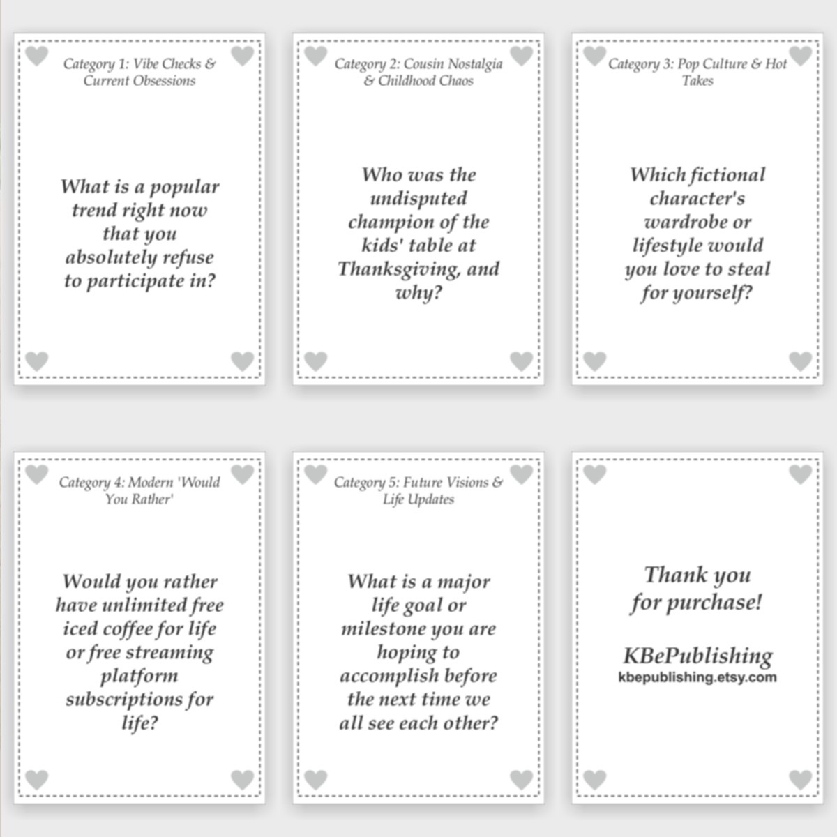 Cousins Catch-Up Game Deck: Teen & Young Adult Icebreakers | Printable PDF - View 4