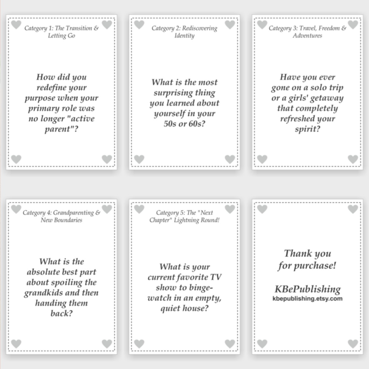 Empty Nester Next Chapter Cards - View 4