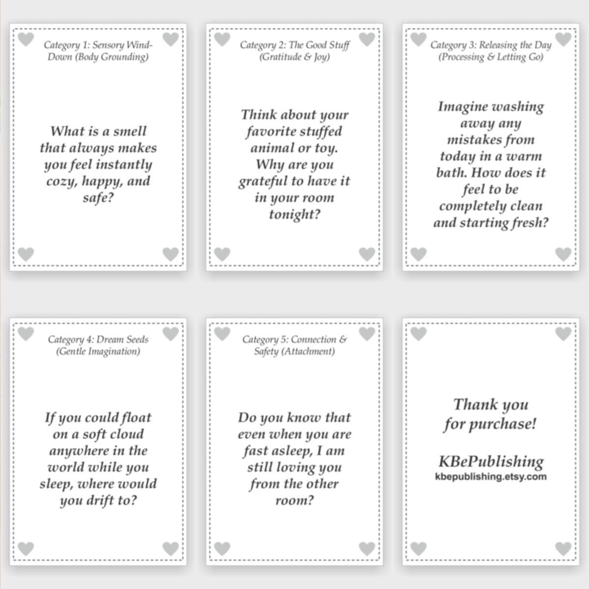 Mindful Bedtime Cards | Kids Sleep Routine | Calm Down Prompts Deck for Toddlers - View 4