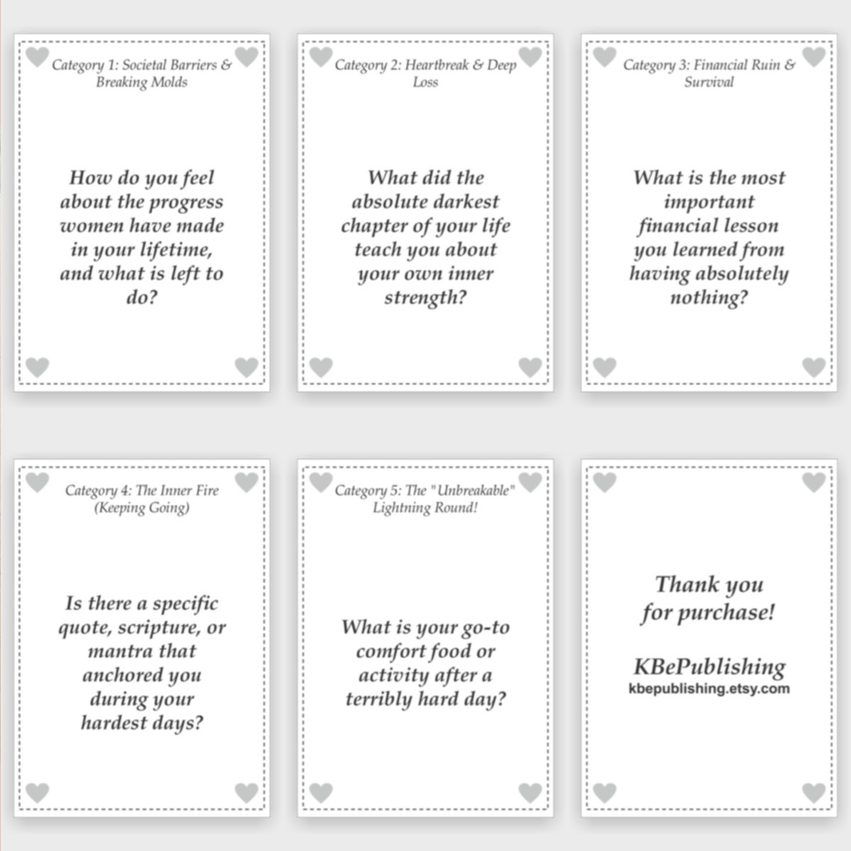 Resilience & Overcoming Cards - View 4
