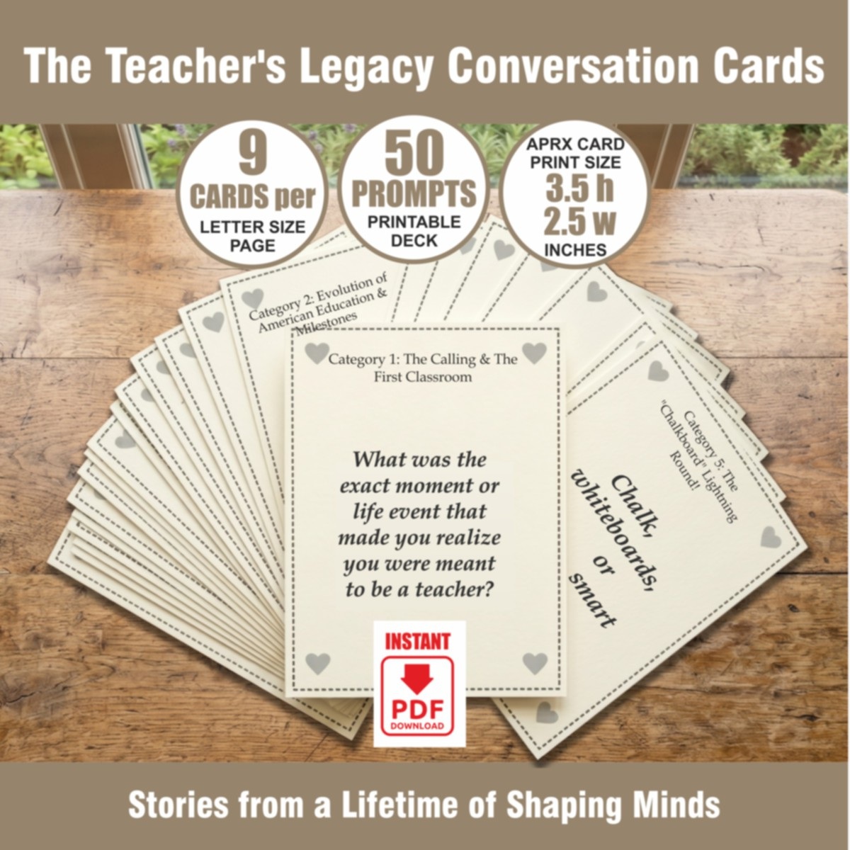 The Teacher's Legacy Conversation Cards - View 3